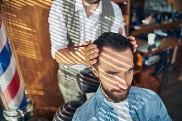 Man getting a haircut