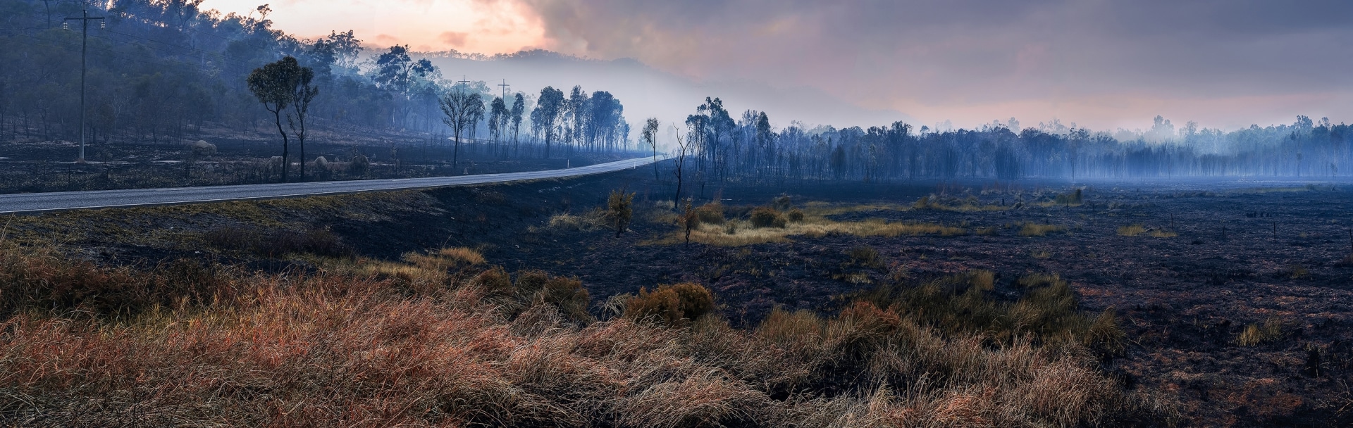Bushfire on Mulligan Highway in November 2019 near The Southedge Dam